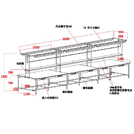 鋁合金工作臺批發(fā) 車間框架流水線工作桌 防靜電木板工作臺