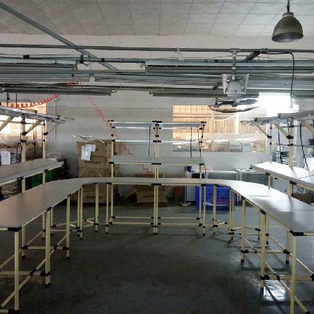批發環形流水線工作臺 線棒U型生產線操作臺 精益環繞車間工作桌