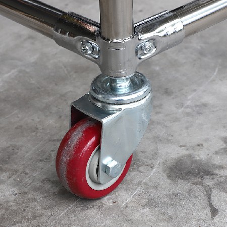 定制批發電池用物料車 3寸插桿腳輪對角帶剎不銹鋼管組裝物料車