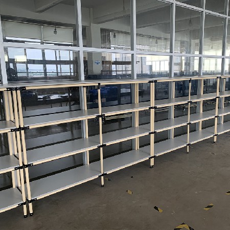 精益管貨架 多層橫梁式可移動老化測試架車間倉儲揀貨線棒置物架